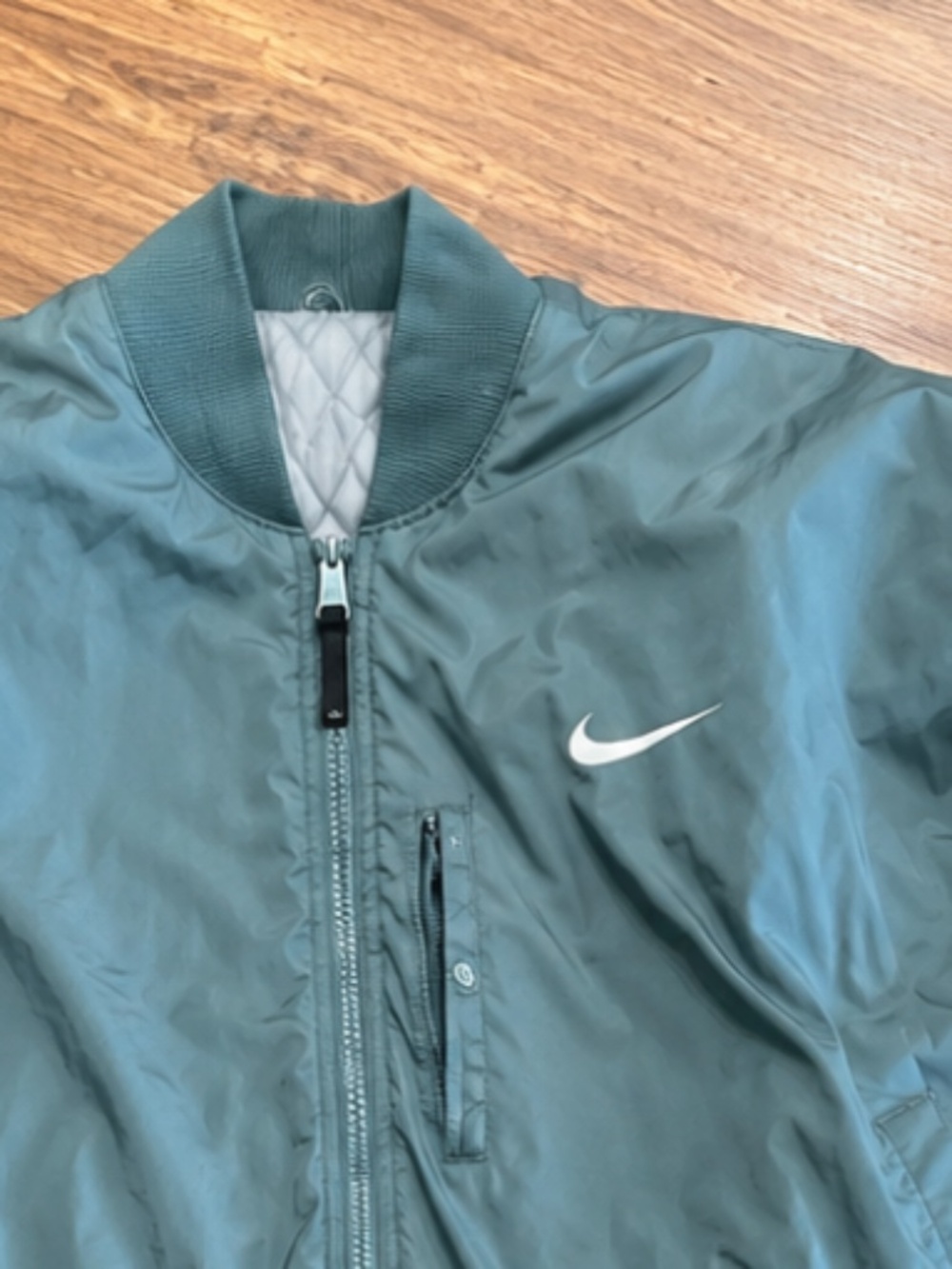 Vintage 90s Nike Reversible Quilted Jacket with Swoosh | Men’s M